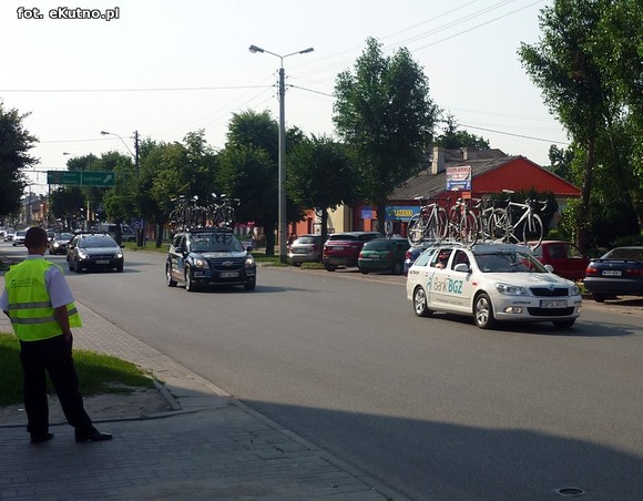 Kolarze na mecie w Kutnie
