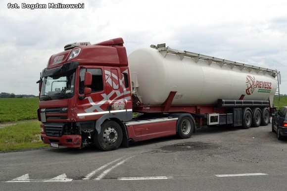 TIR z Węgier staranował fiata seicento