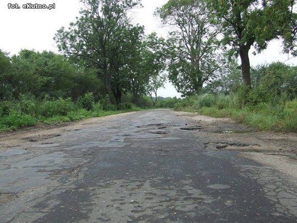 Droga z Karolewa do Łaniąt jak sito