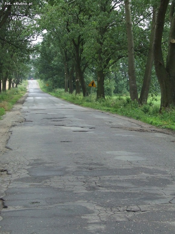 Droga z Karolewa do Łaniąt jak sito