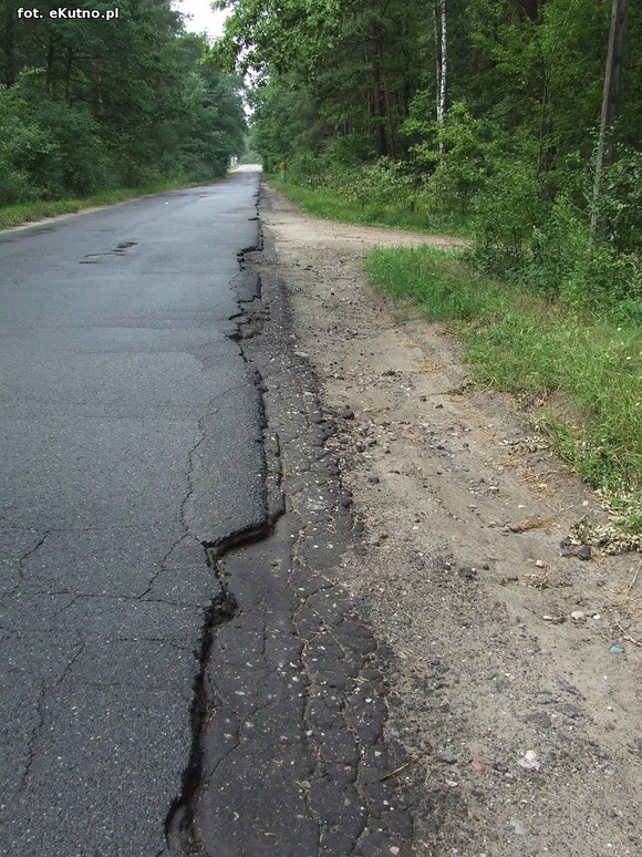 Droga z Karolewa do Łaniąt jak sito