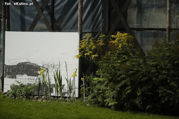 Obrazy. Natura. Obrazy Aleksandry Gieragi na pałacowym dziedzińcu