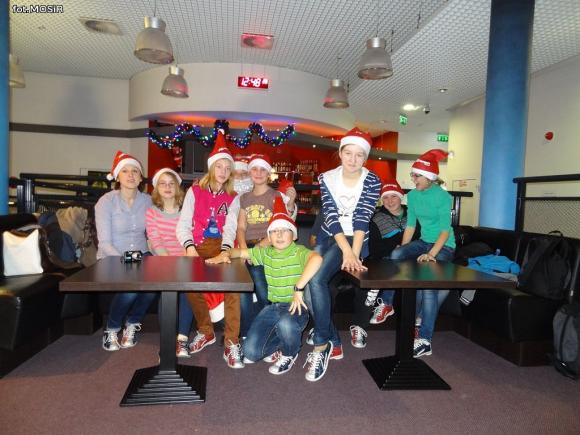 Mikołaj w parku wodnym i na lodowisku