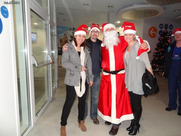 Mikołaj w parku wodnym i na lodowisku