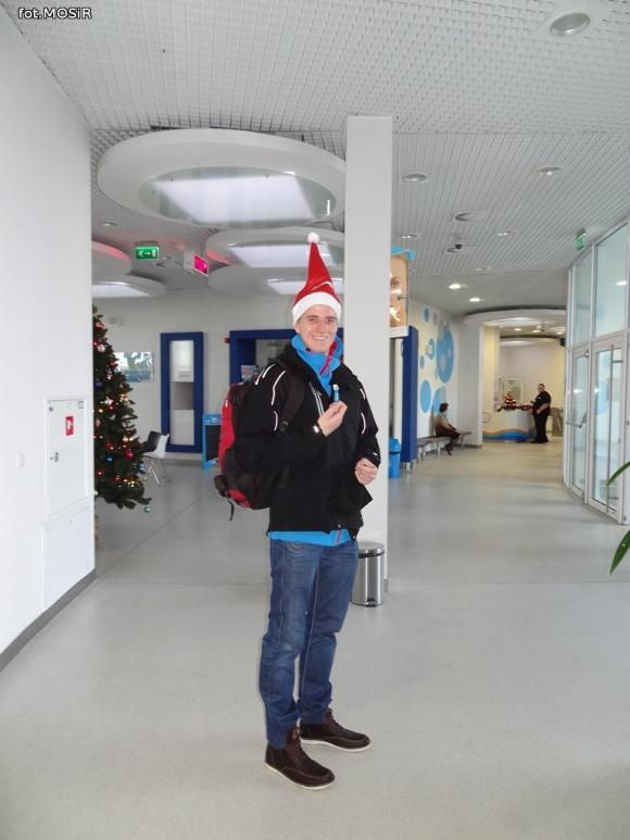 Mikołaj w parku wodnym i na lodowisku