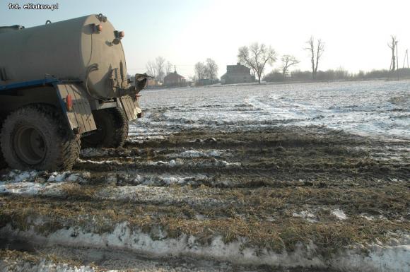 Kursująca beczka osadów po powiecie kutnowskim. Dowód na polu?