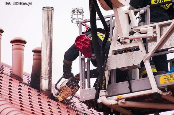 Pożar poddasza na Królewskiej