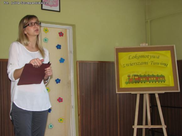 Lokomotywa z wierszami Tuwima dojechała do Krośniewic