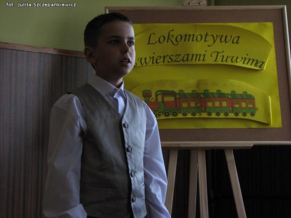 Lokomotywa z wierszami Tuwima dojechała do Krośniewic