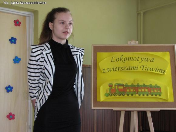 Lokomotywa z wierszami Tuwima dojechała do Krośniewic