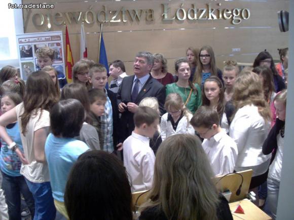 Dziennikarze z Gimnazjum nr 2 u marszałka