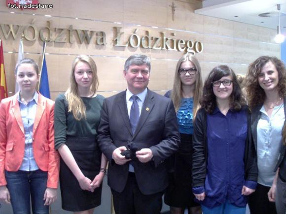 Dziennikarze z Gimnazjum nr 2 u marszałka