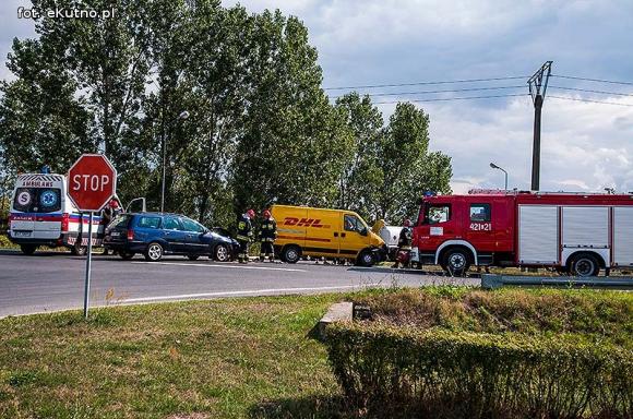 Wypadek na skrzyżowaniu w Kutnie