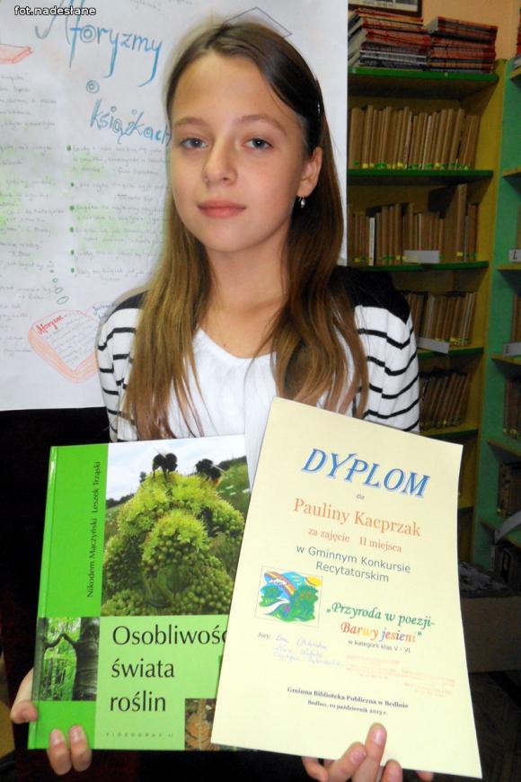 O barwach jesieni na konkursie recytatorskim w Bedlnie