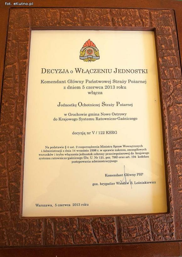 OSP Grochów w Krajowym Systemie Ratowniczo-Gaśniczym