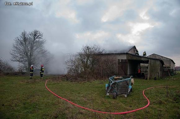 Spaliła się stodoła w Krzesinówku