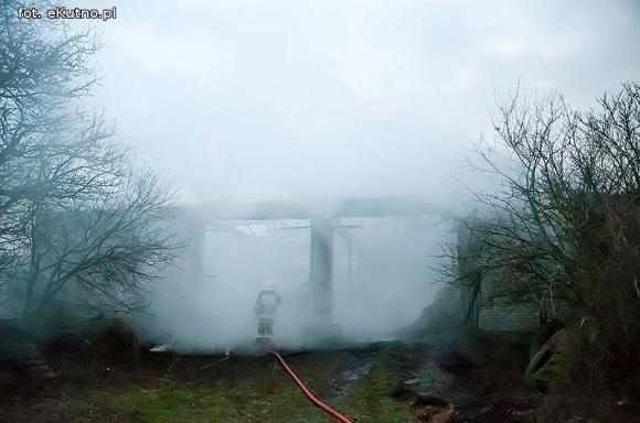 Spaliła się stodoła w Krzesinówku