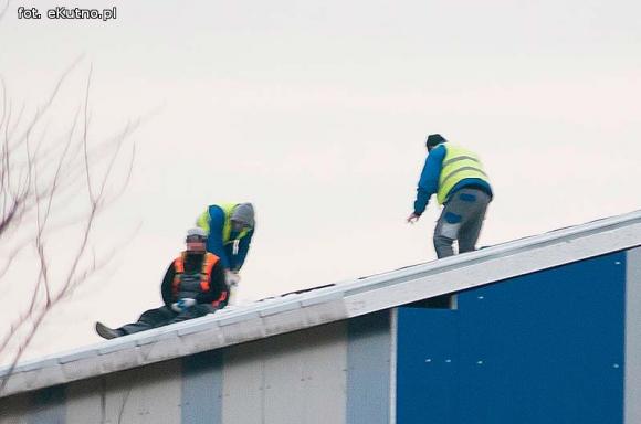 Niebezpieczna praca na wysokości przy modernizacji Stacji Uzdatniania Wody