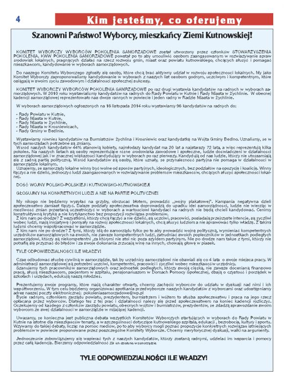 KWW POKOLENIA SAMORZĄDOWE przedstawiają kandydatów do samorządów