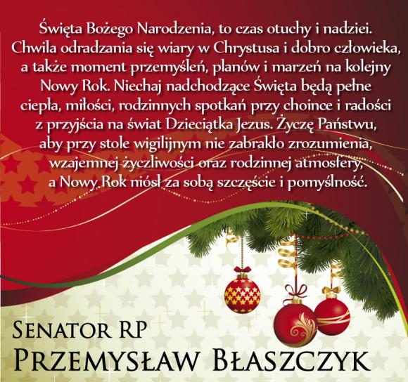 Radosnych Świąt Bożego Narodzenia i szczęśliwego Nowego Roku