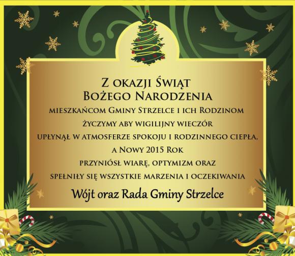 Radosnych Świąt Bożego Narodzenia i szczęśliwego Nowego Roku