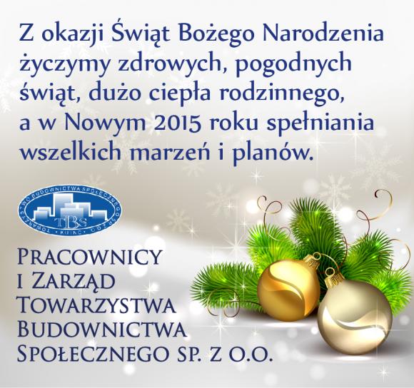 Radosnych Świąt Bożego Narodzenia i szczęśliwego Nowego Roku