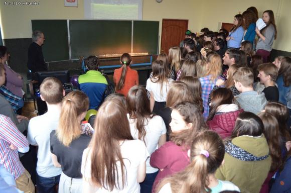 Kasprowicz gościł gimnazjalistów