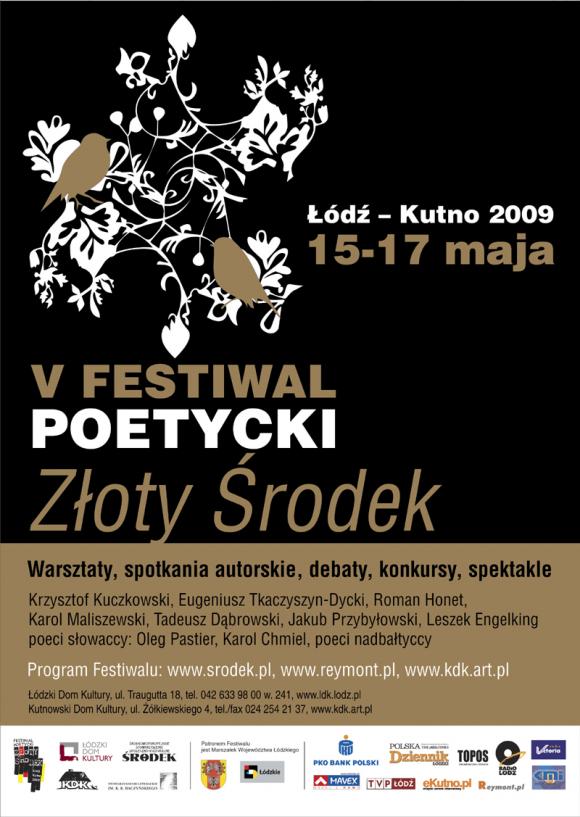 Zapowiedzi: W czerwcu XI Festiwal Złoty Środek Poezji - Poezja wobec teraźniejszości