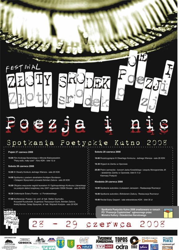 Zapowiedzi: W czerwcu XI Festiwal Złoty Środek Poezji - Poezja wobec teraźniejszości