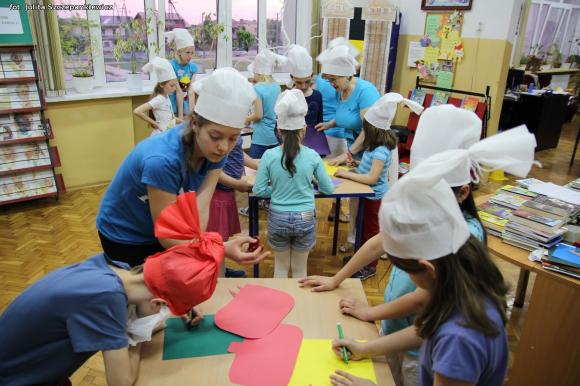 Smerfowa Noc Bibliotek w Krośniewicach