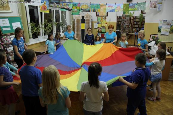 Smerfowa Noc Bibliotek w Krośniewicach