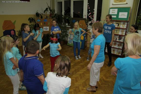 Smerfowa Noc Bibliotek w Krośniewicach