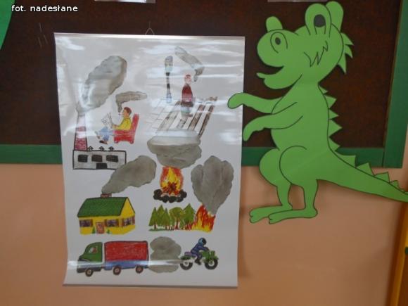 Dzieci brały udział w akcji Czyste powietrze wokół nas