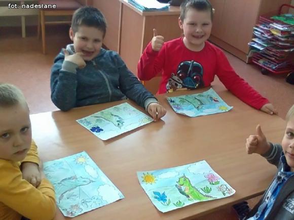 Dzieci brały udział w akcji Czyste powietrze wokół nas