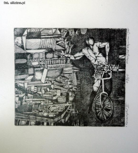 Rowerowe metafory w grafikach Wejmana