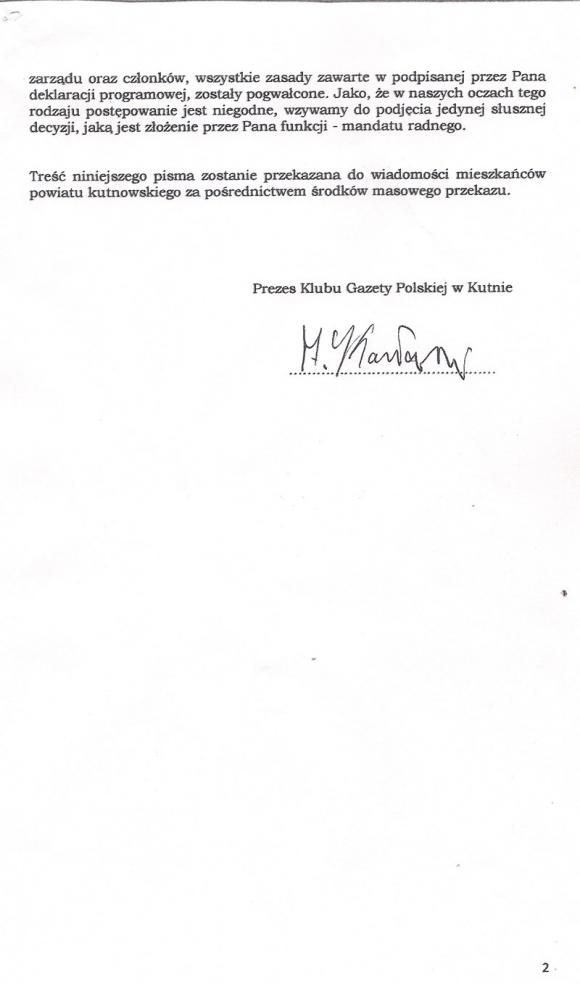 Ziółkowski: Nie zmieniam poglądów, chcę zrobić porządek. Klub Gazety Polskiej żąda zrzeczenia się mandatu