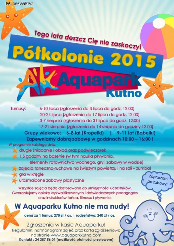 Początek półkolonii w Aquaparku Kutno