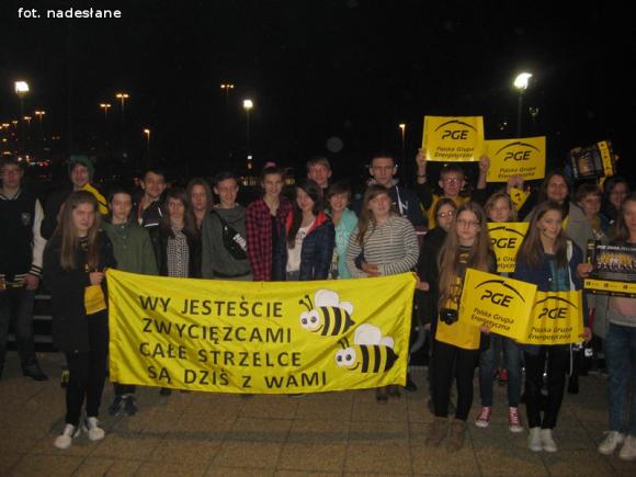 Gimnazjaliści ze Strzelec kibicowali na meczu Ligi Mistrzów