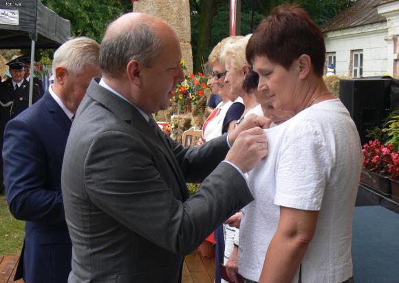 Deszczowe dożynki w Leszczynku