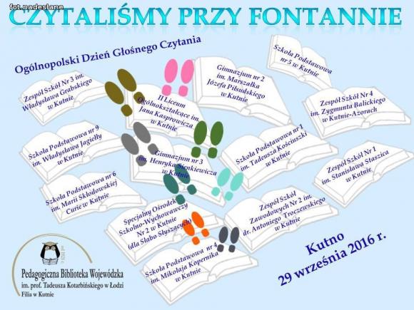 Czytaliśmy przy fontannie i nie tylko - Ogólnopolski Dzień Głośnego Czytania