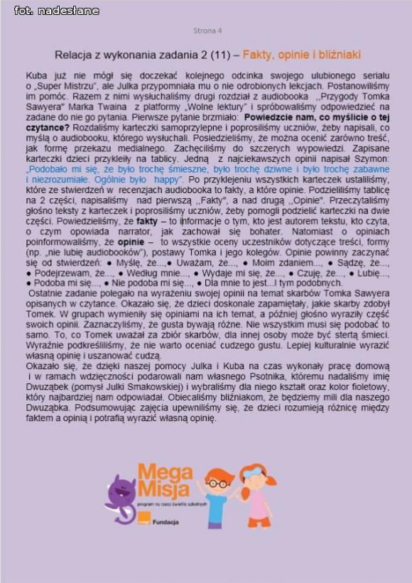 Postępy świetlicy 6. Baza w Megamisji