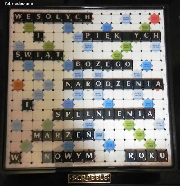 Kółko Scrabble Koło Szyn świątecznie