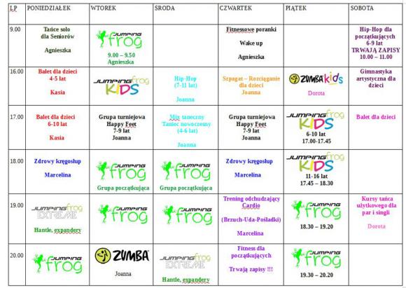 Oferta zajęć tanecznych i fitnessowych Studia Tańca Alibi