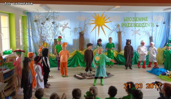 Królestwo leśnej przyrody na pierwszy dzień wiosny w kutnowskim przedszkolu