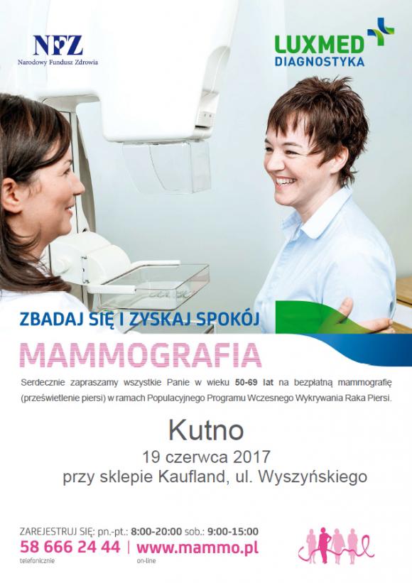 Masz 50-69 lat? Zrobiłaś już mammografię? Zapraszamy