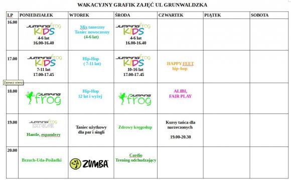 WAKACYJNE ZAJĘCIA TANECZNO - FITNESSOWE W STUDIU TAŃCA ALIBI