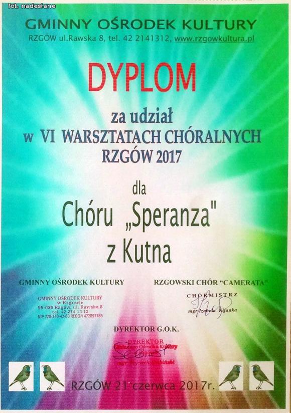 Stowarzyszenie Chór Speranza na warsztatach chóralnych w Rzgowie