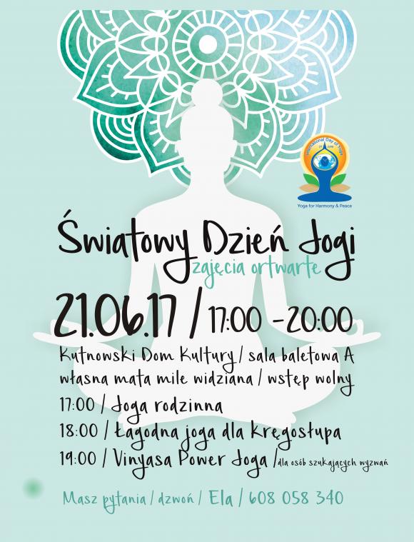 Światowy Dzień Jogi w następną środę