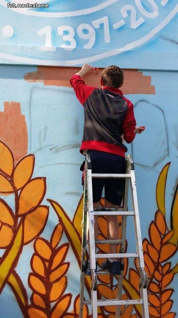 Super mural w Żychlinie. Piknik DoMOStwa