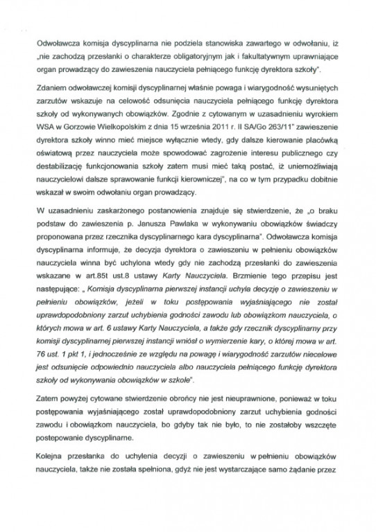 Postanowienie Komisji